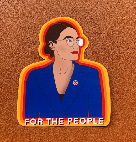 Alexandria Ocasio-Cortez Sticker, AOC, Political sticker,