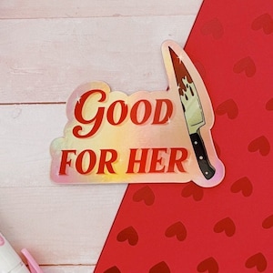 Good For Her cinematic universe sticker, Horror Movie, Scary Movie sticker