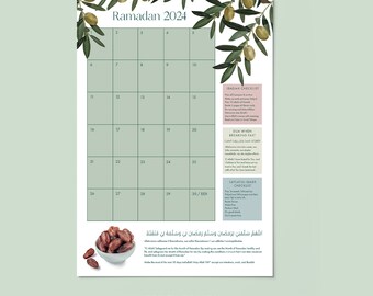 Printable A3 Ramadan Wall Calendar