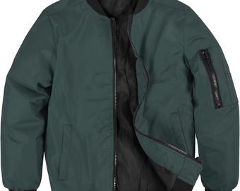 Kurtka bomber dla dzieci z nadrukiem Letterman – spersonalizowany prezent urodzinowy dla małych chłopców i dziewcząt