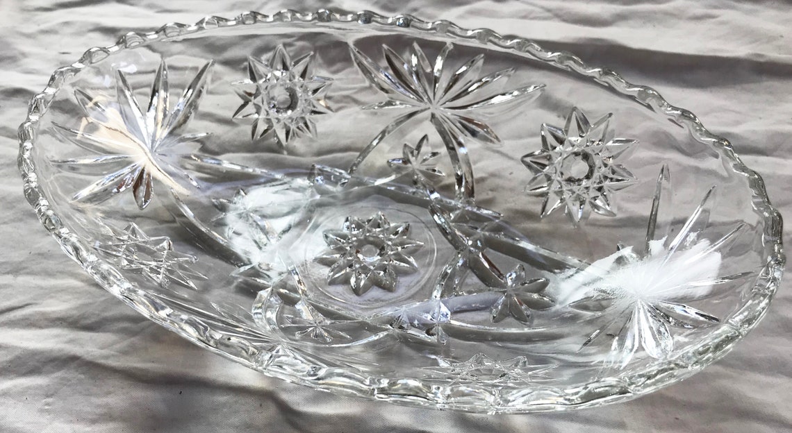 4 cutcrystal serving dishes Etsy