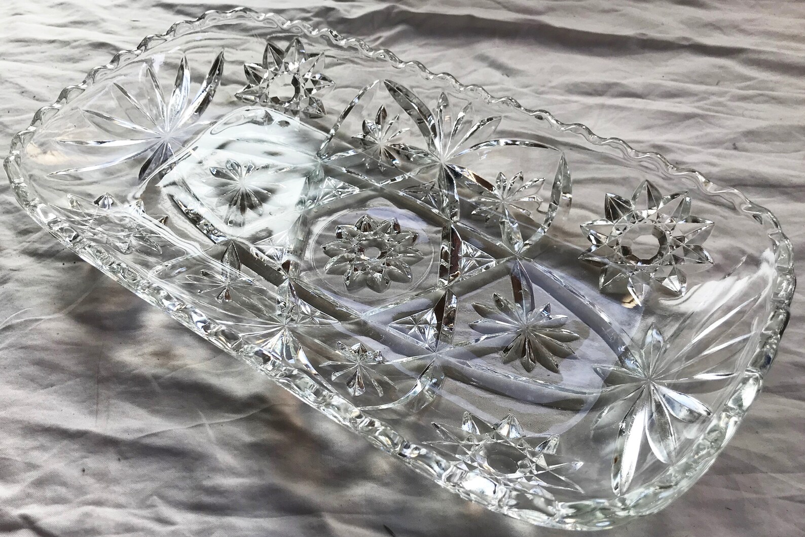4 cutcrystal serving dishes Etsy