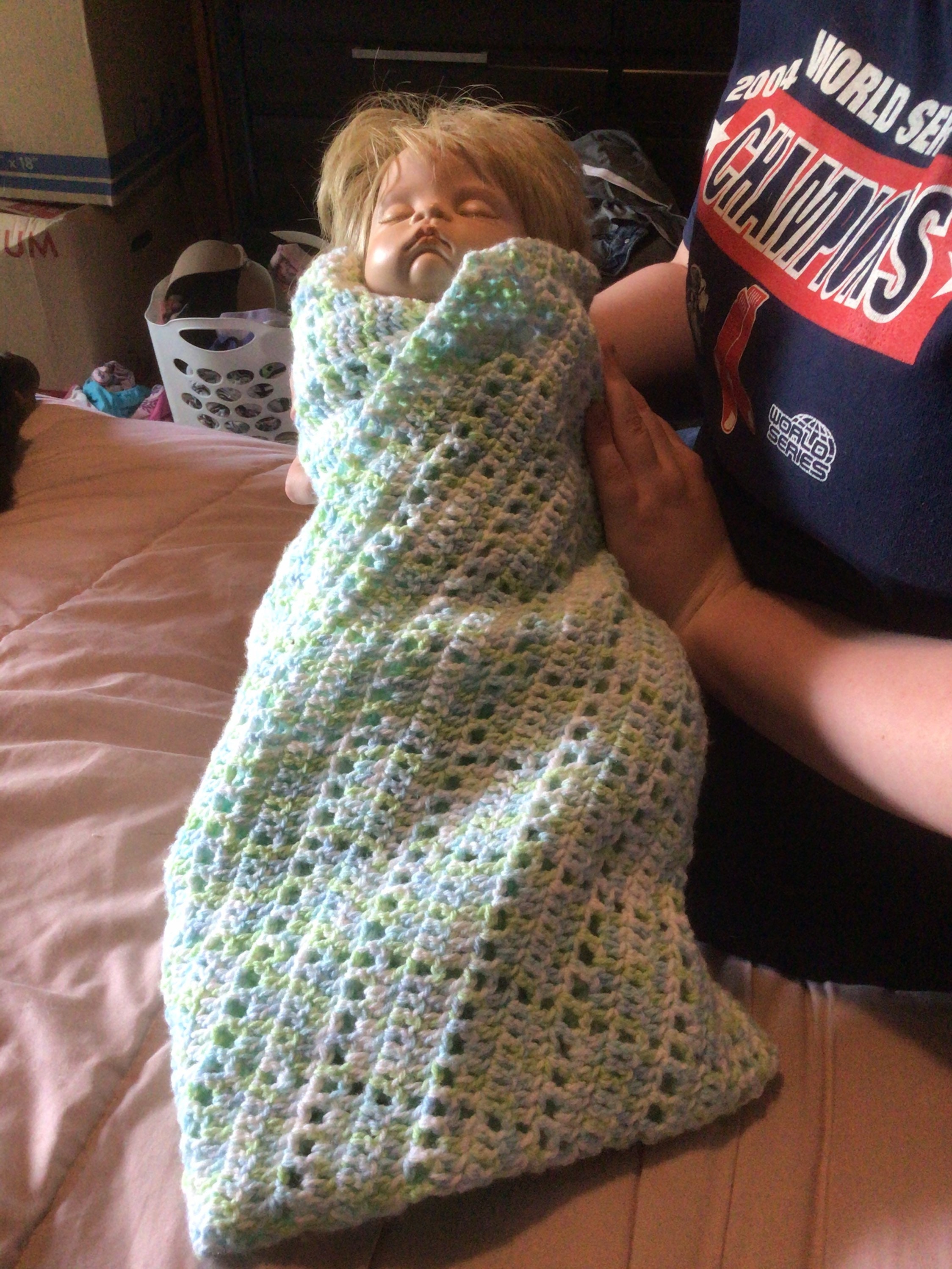 Crocheted baby blanket made for swaddling your precious baby. Etsy