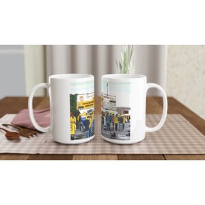 Sutton, Gander Green Lane Stadium White 15oz Ceramic Football Mug. Football Club FC Football Soccer Gifts, United Utd Supporters Memorabilia