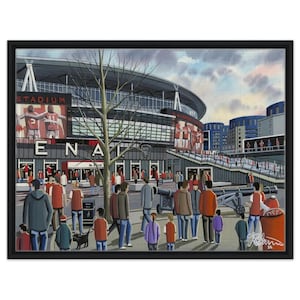 Arsenal, Football Stadium. Framed Canvas Football Art Print. Wall Art Football Club FC, Gifts, Arsenal Supporters Memorabilia