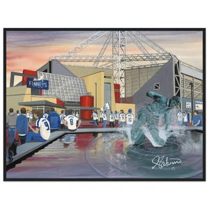 Preston N E. Deepdale Standard Quality Matte Paper Wooden Framed Poster. Football Club FC Football Soccer Gifts, Supporters Memorabilia