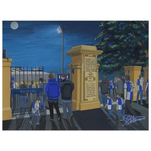 Bristol R&#39;s, Memorial Ground Stadium, Superior Poster, Wall Art Football Club FC, Gifts, Rovers Supporters Memorabilia