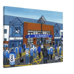 Kilmarnock, Rugby Stadium Canvas Print. Wall Art Football Club FC Football Soccer Stadium Gifts, Killie Supporters Memorabilia