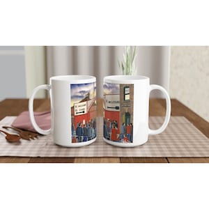 Charlton, Retro The Valley Stadium White 15oz Ceramic Football Mug. Football Club FC Football Soccer Gifts, Athletic Supporters Memorabilia