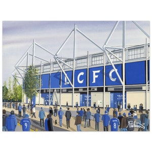 Leicester, King P Football Stadium, Superior Poster, Wall Art Football Club FC, City Gifts, Supporters Memorabilia