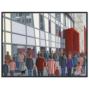 Brentford, Football Stadium. Standard Wooden Framed Poster. Wall Art Football Club FC, Gifts, Bees Supporters Memorabilia