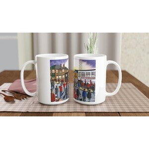 Rotherham, Retro Millmoor Stadium White 15oz Ceramic Football Mug. Football Club FC Football Soccer Gifts, United Utd Supporters Memorabilia
