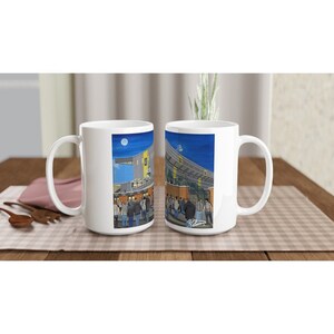 Notts C, Meadow Lane Stadium White 15oz Ceramic Football Mug. Football Club FC Football Soccer Gifts, County Supporters Memorabilia
