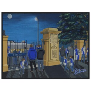 Bristol R&#39;s. Memorial Ground Stadium. Standard Wooden Framed Poster. Wall Art Football Club FC, Gifts, Rovers Supporters Memorabilia