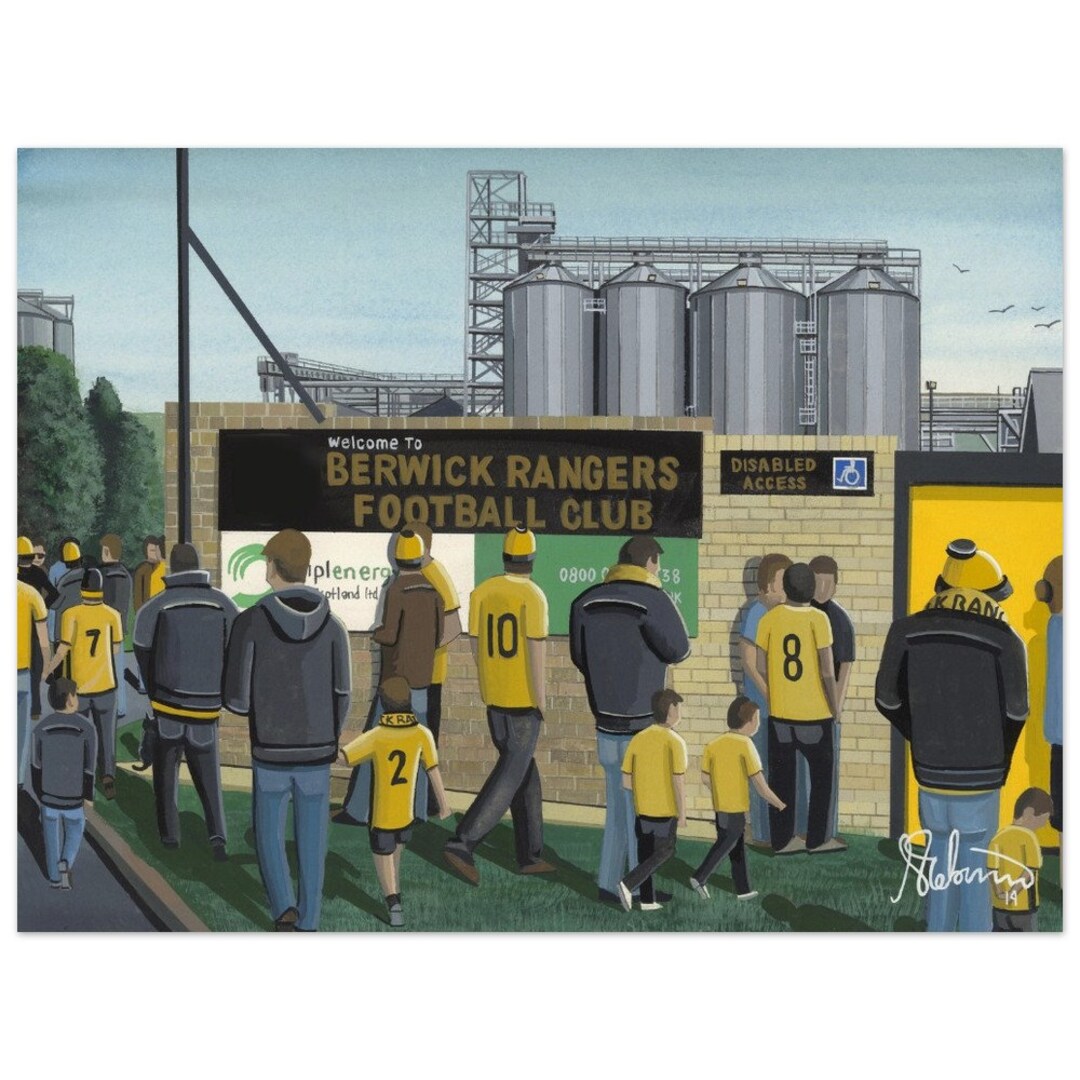Berwick, Shielfield Park Stadium Museum-quality Football Matte Paper ...
