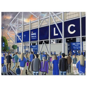 Leicester C. K Power City Football Stadium, Superior Poster, Wall Art Football Club FC, Gifts, Supporters Memorabilia. Ideal Gift
