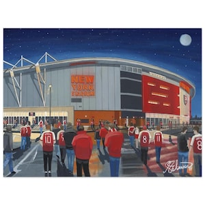 Rotherham. Football Stadium Standard Matte Paper PosterFootball Club FC Football Soccer Gifts, United Utd Supporters Memorabilia