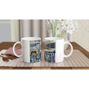 Miami, Football Stadium White 11oz Ceramic American Football Mug. American Football Team, Stadium Gifts, Supporters Memorabilia