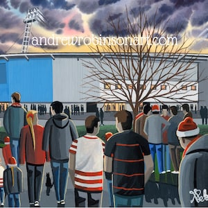 Doncaster R&#39;S, Football Stadium, Standard Poster, Wall Art Football Club FC, Gifts, Rovers Supporters Memorabilia