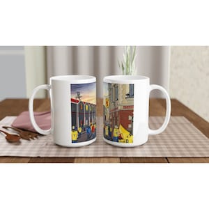 Watford, Vicarage Rd Stadium White 15oz Ceramic Football Mug. Football Club FC Football Soccer Gifts, Hornets Supporters Memorabilia