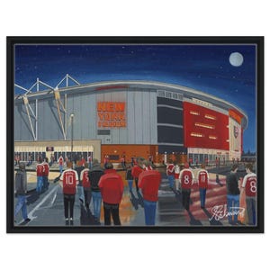 Rotherham, Football Stadium Wall Art  Framed Canvas Art Print. Football Club FC, Football Soccer Gifts, United Utd Supporters Memorabilia