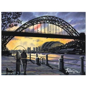 Newcastle Tyne Bridge Art Print: River Tyne Cityscape Poster