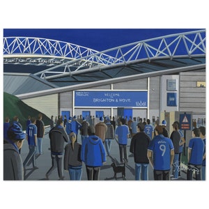 Brighton Hove, Stadium, Superior Poster, Wall Art Football Club FC, Gifts, Albion Supporters Memorabilia