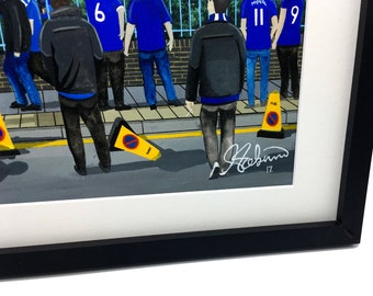 Framed Birmingham City FC St Ideal Gift For Any Birmingham Supporter. High Quality Football Memorabilia Giclee Art Print Andrews Stadium