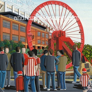 Sunderland, Football Stadium, Standard Poster, Wall Art Football Club FC, Gifts, Black Cats Supporters Memorabilia