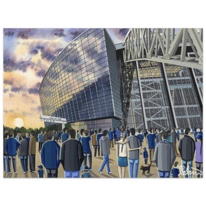 Dallas, Football Stadium, Superior Poster, Wall Art American Football Team, Stadium Gifts, Supporters Memorabilia