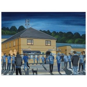 Wycombe, Adams Pk Stadium, Superior Poster, Wall Art Football Club FC, Gifts, Wanderers Supporters Memorabilia