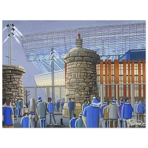 Everton, H Dickinson, Bramley Moore Football Stadium. Standard Poster, Wall Art Football Club FC, Gifts, Supporters Memorabilia Ideal Gift