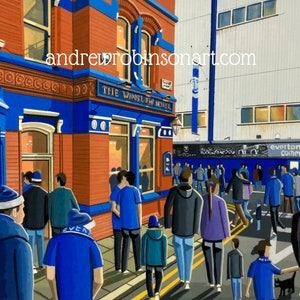 Everton, Retro Goodison Park Stadion, Poster Standard, Wandkunst Football Club FC, Geschenke, Toffees Anhänger Erinnerungsstücke