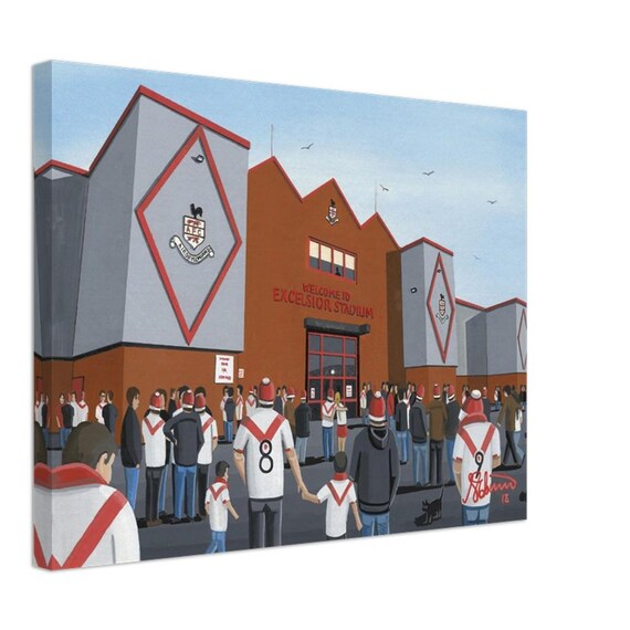 Airdrieonians, Excelsior Stadium Canvas Wall Art Football
