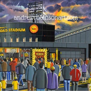 Watford, Vicarage Rd Stadium, Standard Poster, Wall Art Football Club FC, Gifts, Hornets Supporters Memorabilia