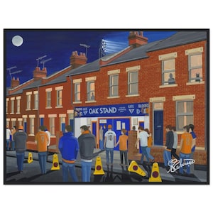 Luton, Kenilworth Rd Stadium. Standard Wooden Framed Poster. Wall Art Football Club FC, Gifts, Town Supporters Memorabilia