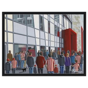 Brentford, Community Football Stadium. Framed Canvas Football Art Print. Wall Art Football Club FC, Gifts, Bees Supporters Memorabilia