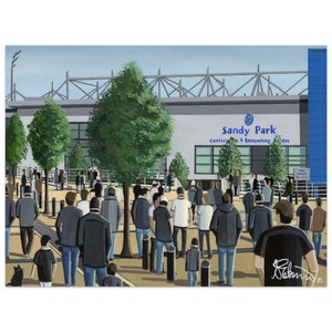 Exeter, Sandy Pk Rugby Stadium, Superior Poster, Wall Art Rugby Club Rugby Stadium Gifts, Chiefs Supporters Memorabilia