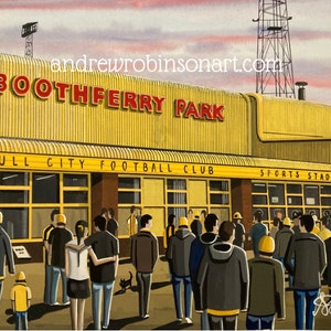 Hull, Estadio Retro Boothferry Park, Póster Estándar, Arte Mural del Club de Fútbol FC, Regalos, Recuerdos de la afición del City