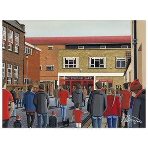 Hearthsbrough, Retro Ayresome Pk Stadion, Superior Poster, Wandkunst Football Club FC, Geschenke, Boro Anhänger Erinnerungsstücke