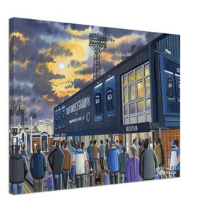 Hartlepool, Victoria Pk Stadium Canvas Print. Wall Art Football Club FC Football Soccer Stadium Gifts, United Utd Fans Memorabilia