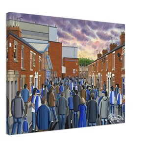 Blackburn, Ewood Park. Football Club Canvas Print. Wall Art Football Club FC Football Soccer Stadium Gifts, Rovers Supporters Memorabilia