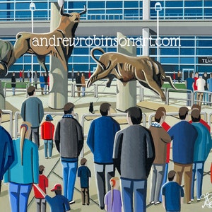 Houston, Football Stadium, Standard Poster, Wall Art American Football Team, Stadium Gifts, Supporters Memorabilia