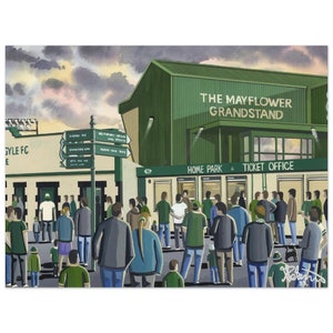 Plymouth, Home Pk Stadium, Superior Poster, Wall Art Football Club FC, Gifts, Argyle Supporters Memorabilia