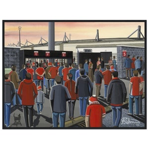 Derry, Brandywell Football Stadium. Standard Wooden Framed Poster. Wall Art Football Club FC, Gifts, City Supporters Memorabilia