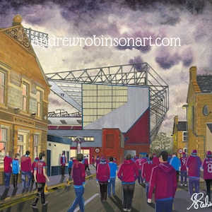 Burnley, Turf Moor Stadion, Standard Poster, Wandkunst Football Club FC, Geschenke, Clarets Anhänger Erinnerungsstücke