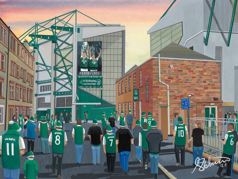 Hibernian F.C Easter Road Stadium. Framed High Quality Etsy