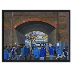 Millwall. The Den Stadium Framed Canvas Art Print; Football Club Supporters Gift