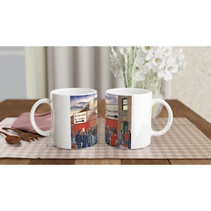 Charlton, Retro The Valley Stadium White 11oz Ceramic Football Mug. Football Club FC Football Soccer Gifts, Athletic Supporters Memorabilia