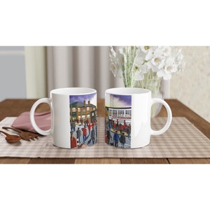 Rotherham, retro Millmoor Stadium White 11oz Ceramic Football Mug. Football Club FC Football Soccer Gifts, United Utd Supporters Memorabilia